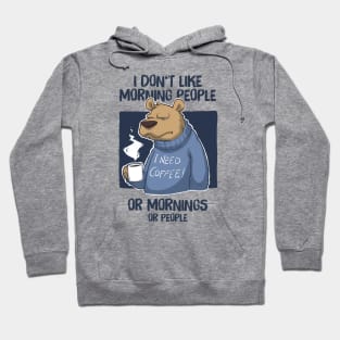 Morning Coffee Bear Grumpy v2 Hoodie